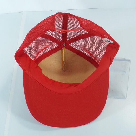 VTG Emery Worldwide Air Cargo Foam Mesh Trucker Snapback Cap Hat DG Red White - Picture 7 of 8